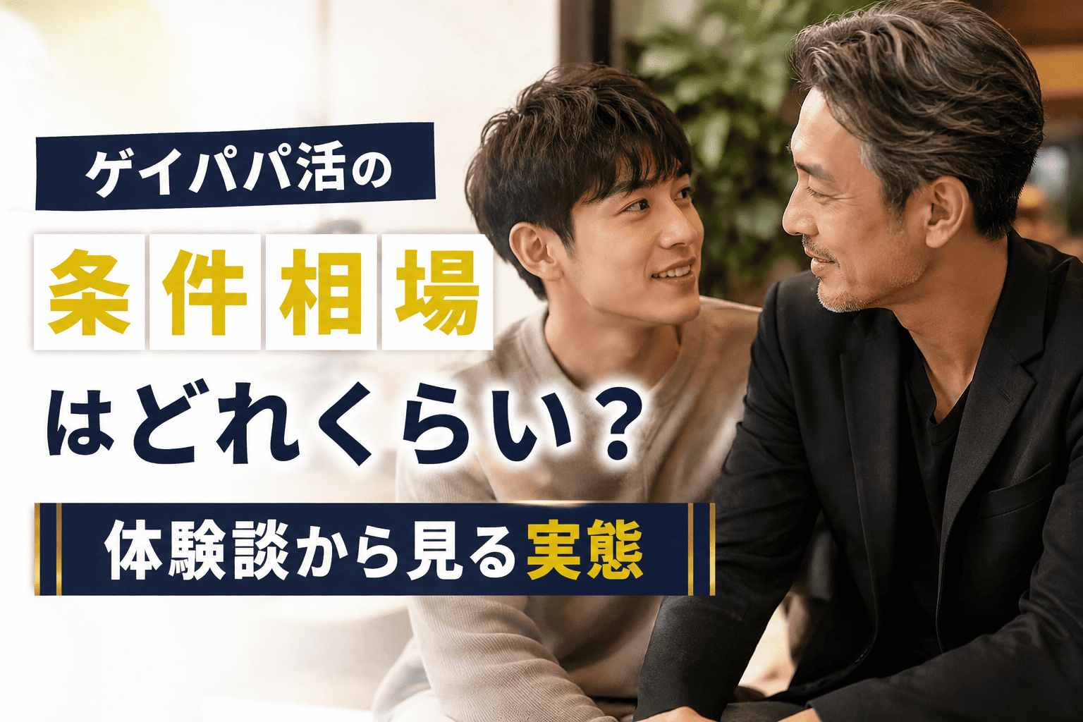 ゲイパパ活の条件相場はどれくらい?体験談から見る実態